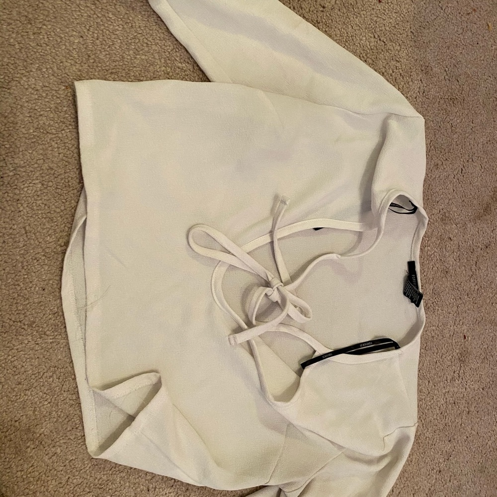 long sleeve flowy swoop neck shirt